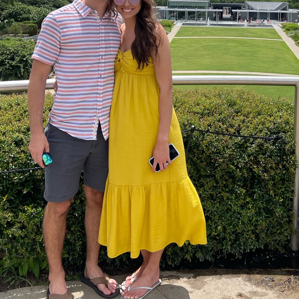 Joie Chayton yellow/gold midi summer dress